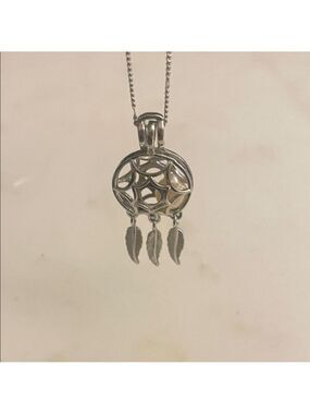 Boho necklaces Women’s Cage necklace Stamped 925 Chain link silver necklace